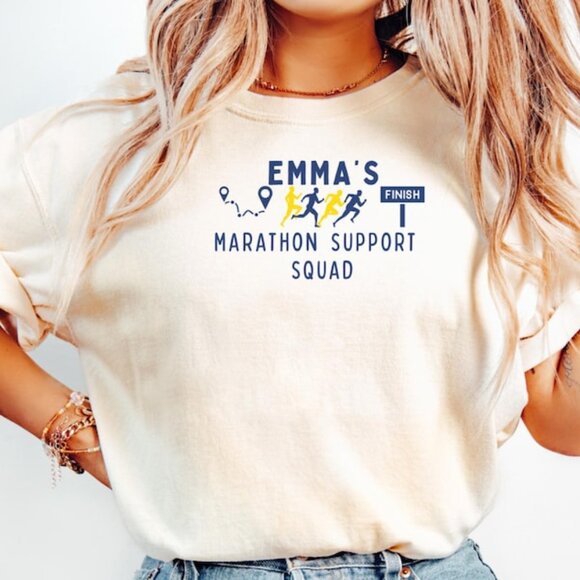 Marathon Support Crew T-Shirt Unisex Tee Running Event Shirt - Picture 1 of 2